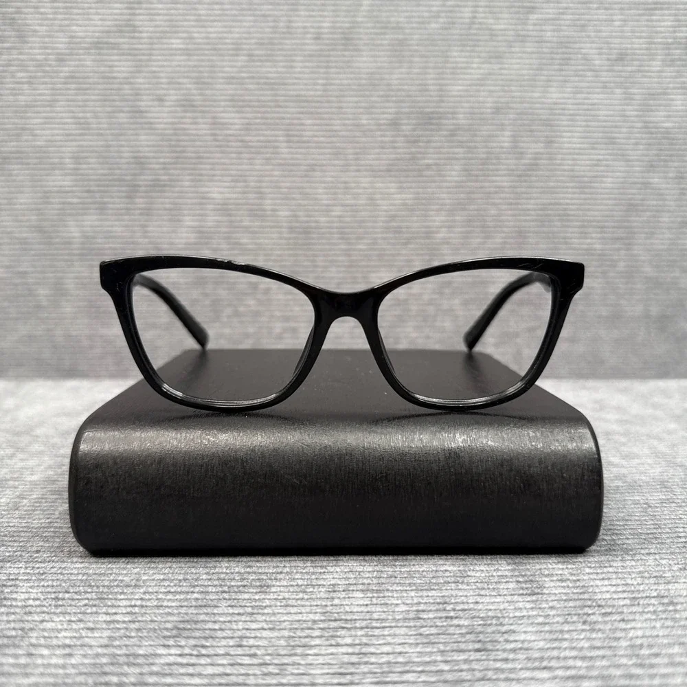 Marc Jacobs Black Cat Eye Optical Y2K Glasses Frames Gold Logo Designer Womens